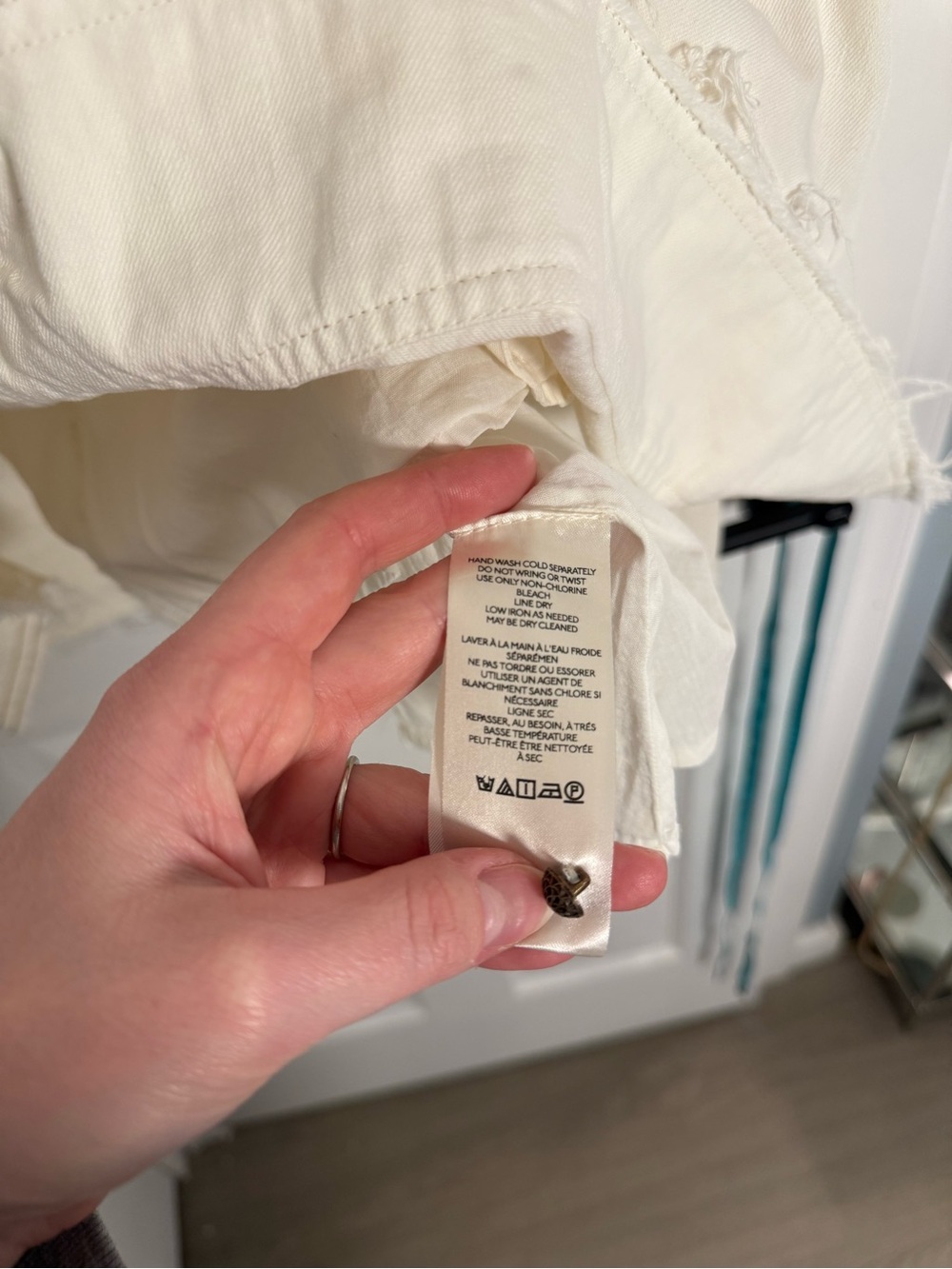 Pilcro V-Neck Ruffle Linen Mini Dress - Picture 11 of 12